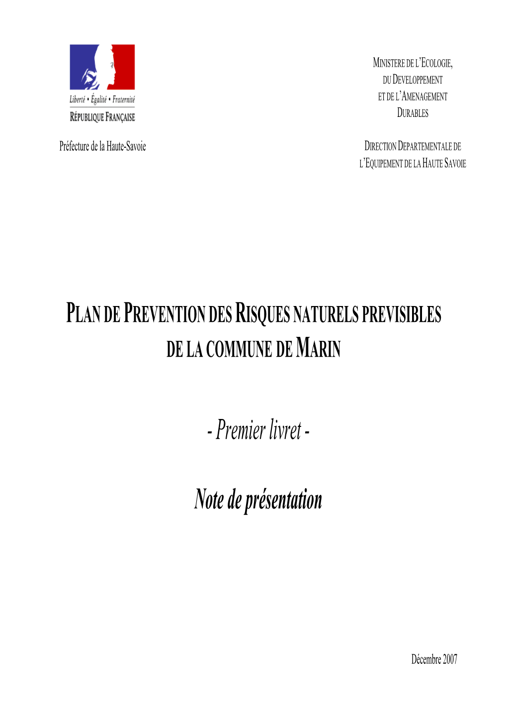 Page De Garde Rapport Marin Approuvé