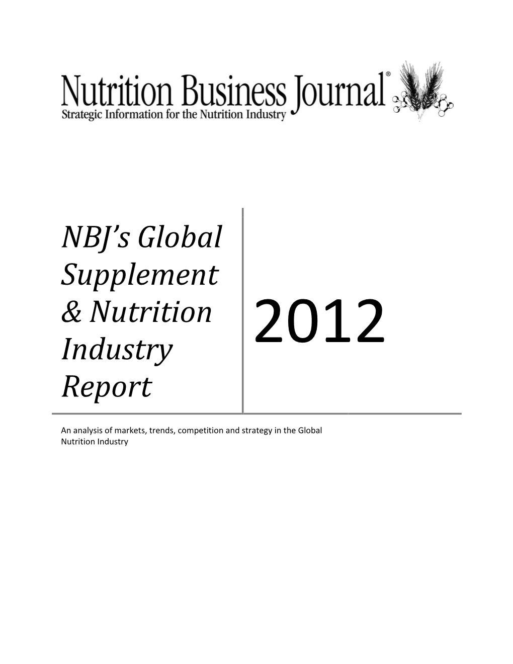 NBJ's Global Supplement & Nutrition Industry Report