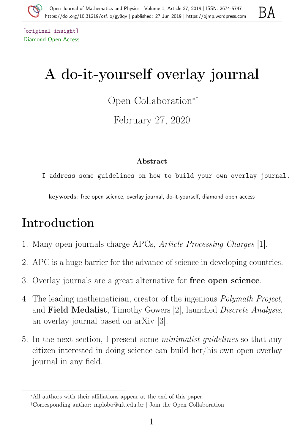 A Do-It-Yourself Overlay Journal