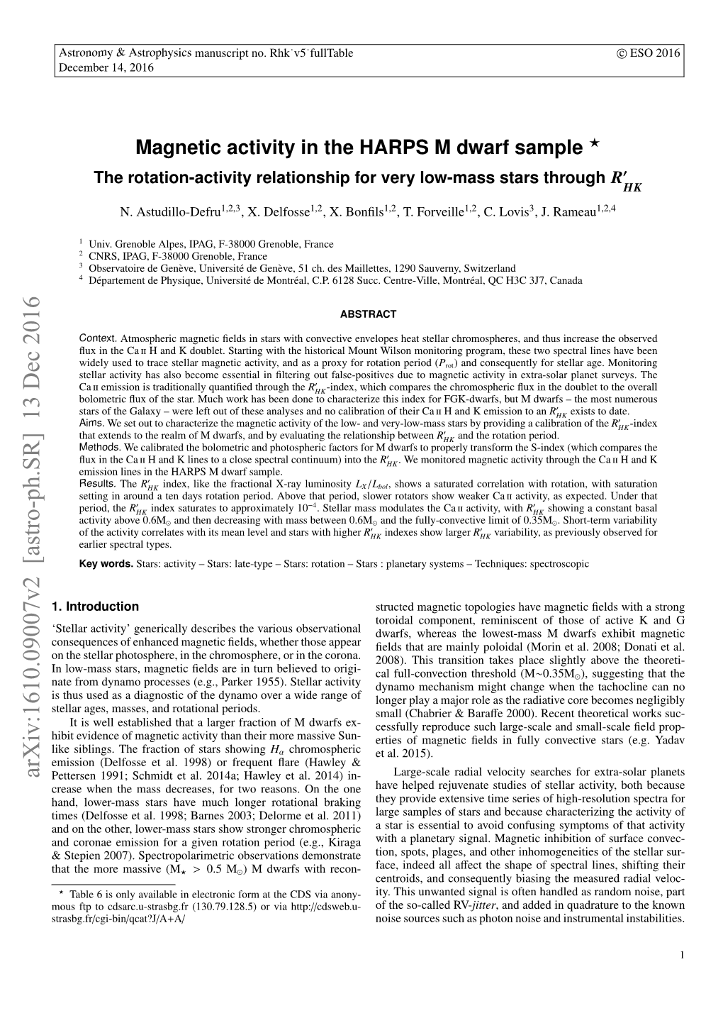 Magnetic Activity in the HARPS M Dwarf Sample ? the Rotation-Activity Relationship for Very Low-Mass Stars Through R0 HK N