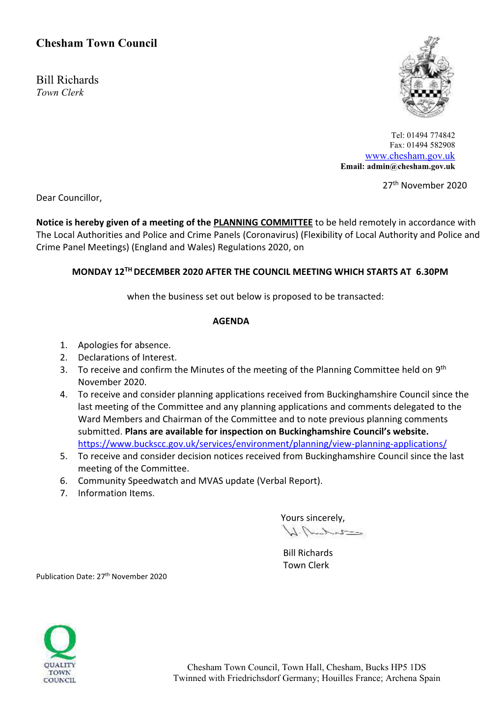 Planning Agenda and Reports 14 December 2020