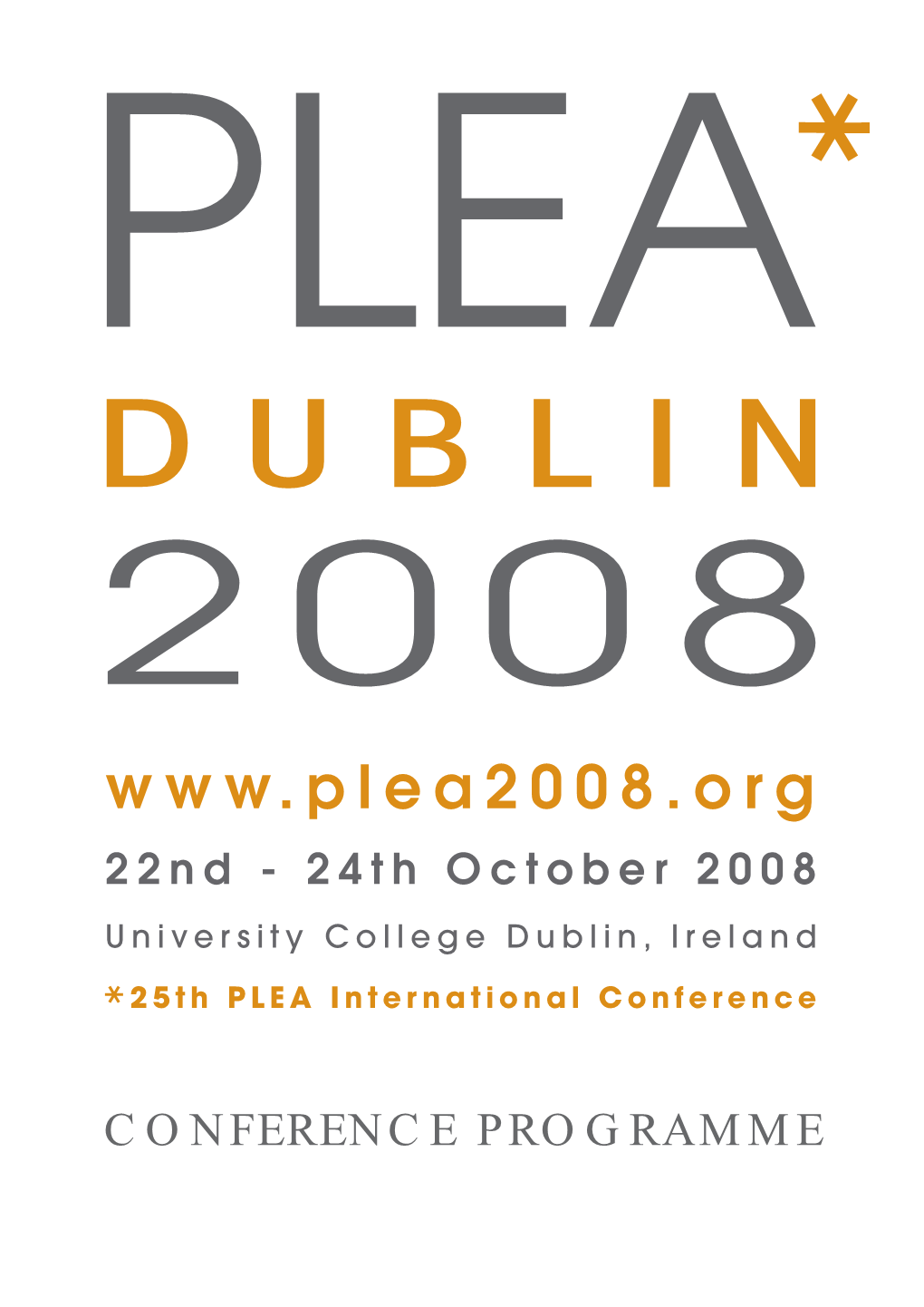 CONFERENCE PROGRAMME Wednesday - 22Nd October 2008