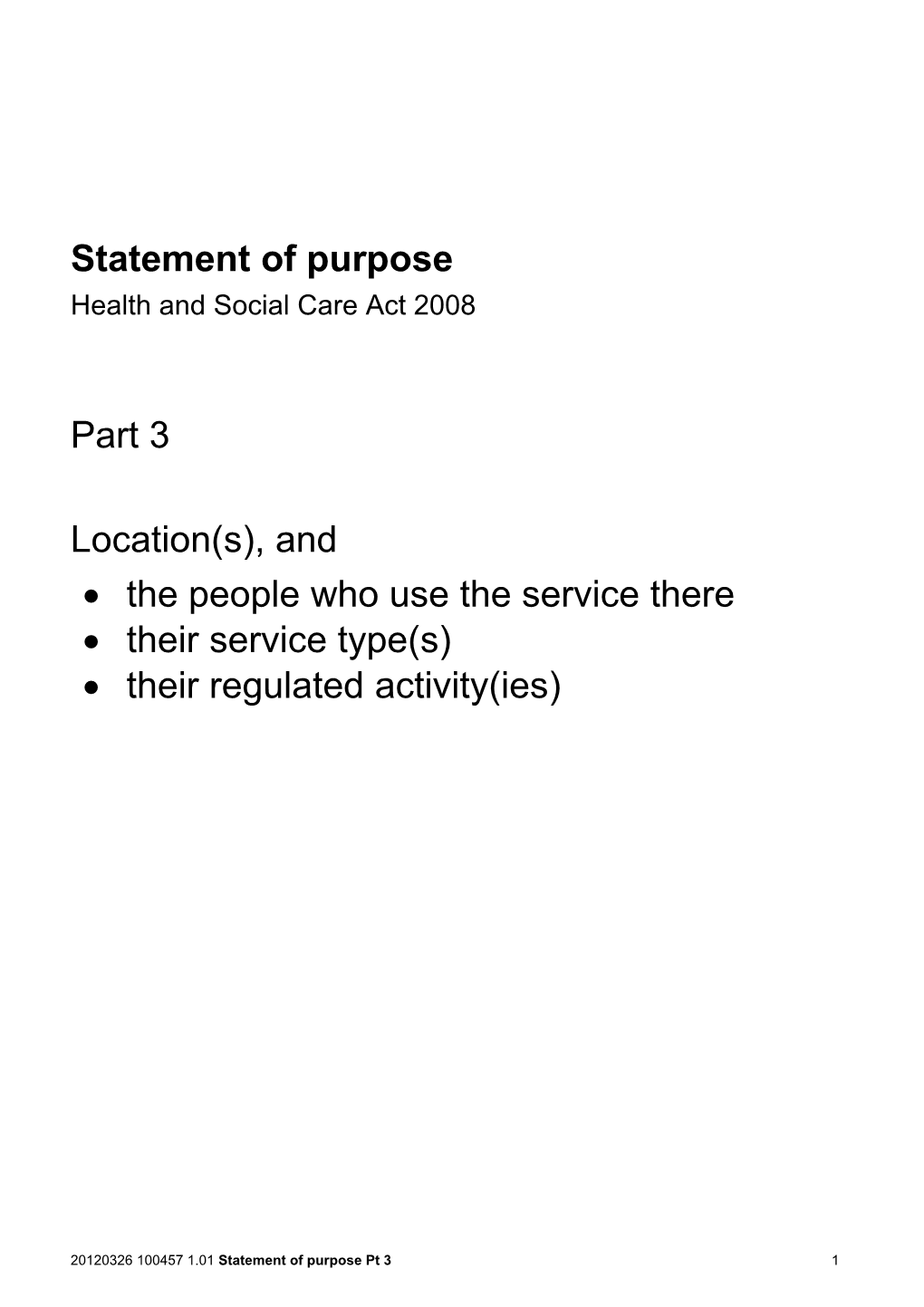 Statement of Purpose Template