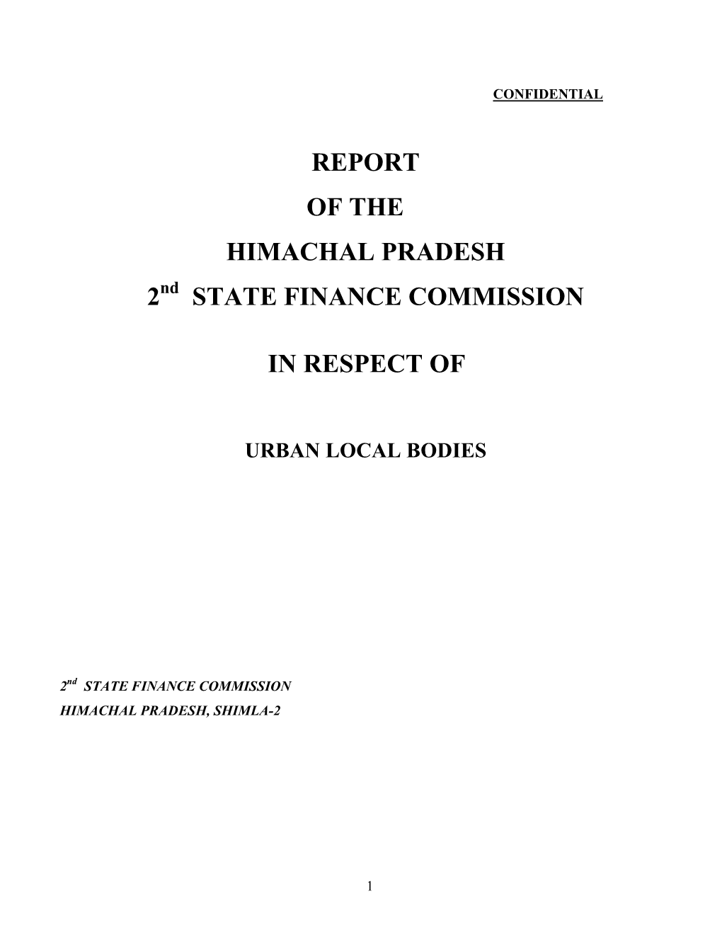 Report of the Himachal Pradesh 2 State Finance