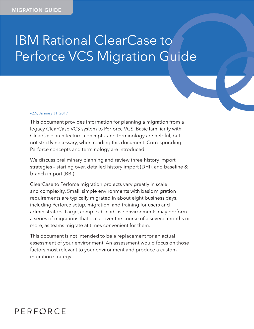 IBM Rational Clearcase to Perforce VCS Migration Guide