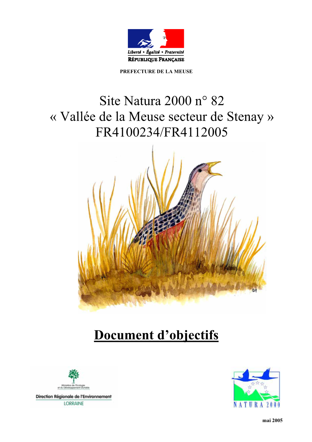 Site Natura 2000 N° 82 « Vallée De La Meuse Secteur De Stenay » FR4100234/FR4112005