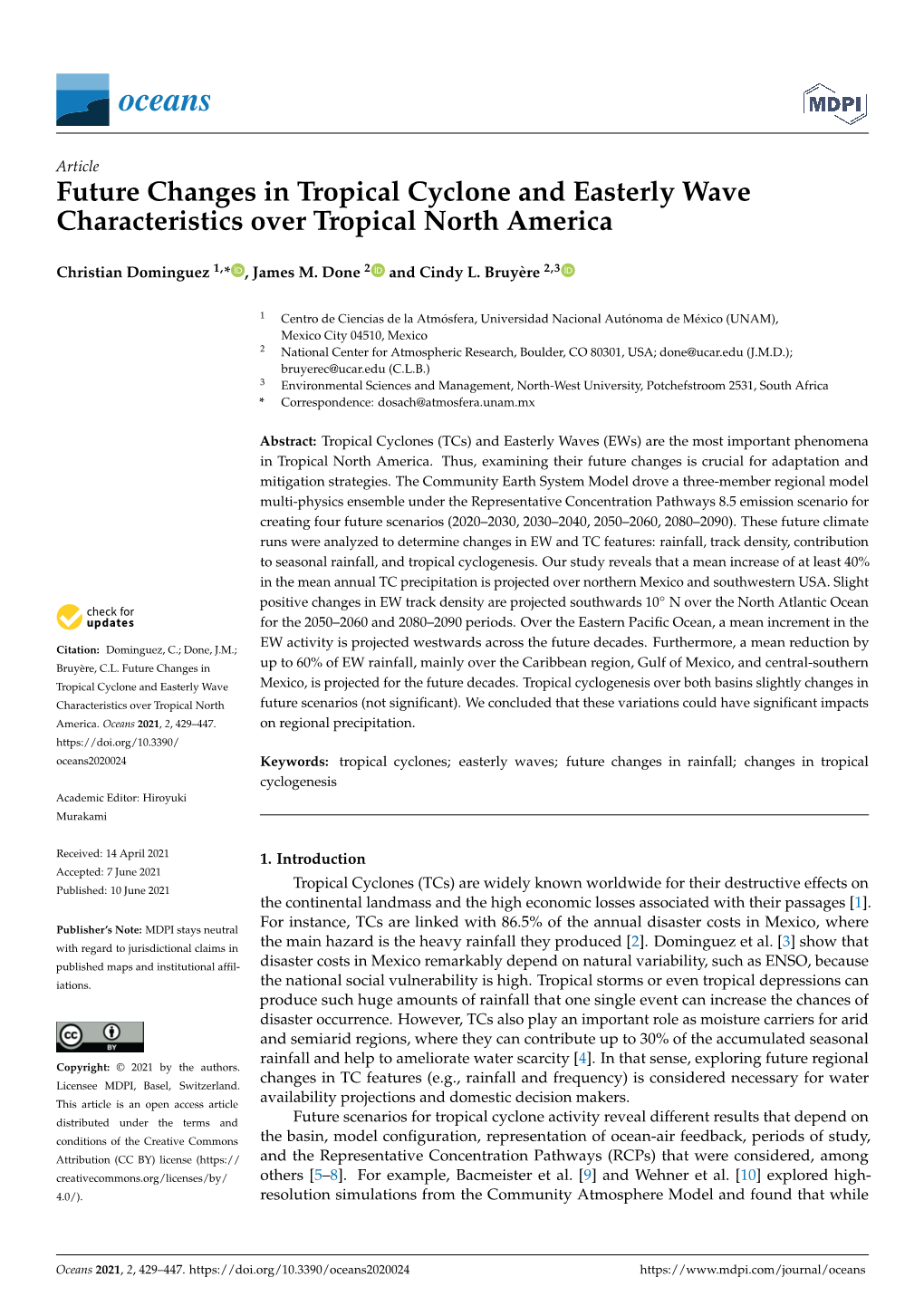 Future Changes in Tropical Cyclone and Easterly Wave Characteristics Over Tropical North America