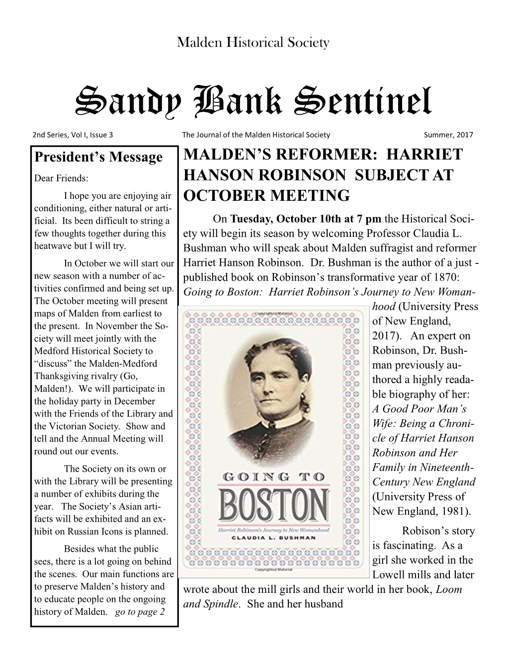 Sandy Bank Sentinel