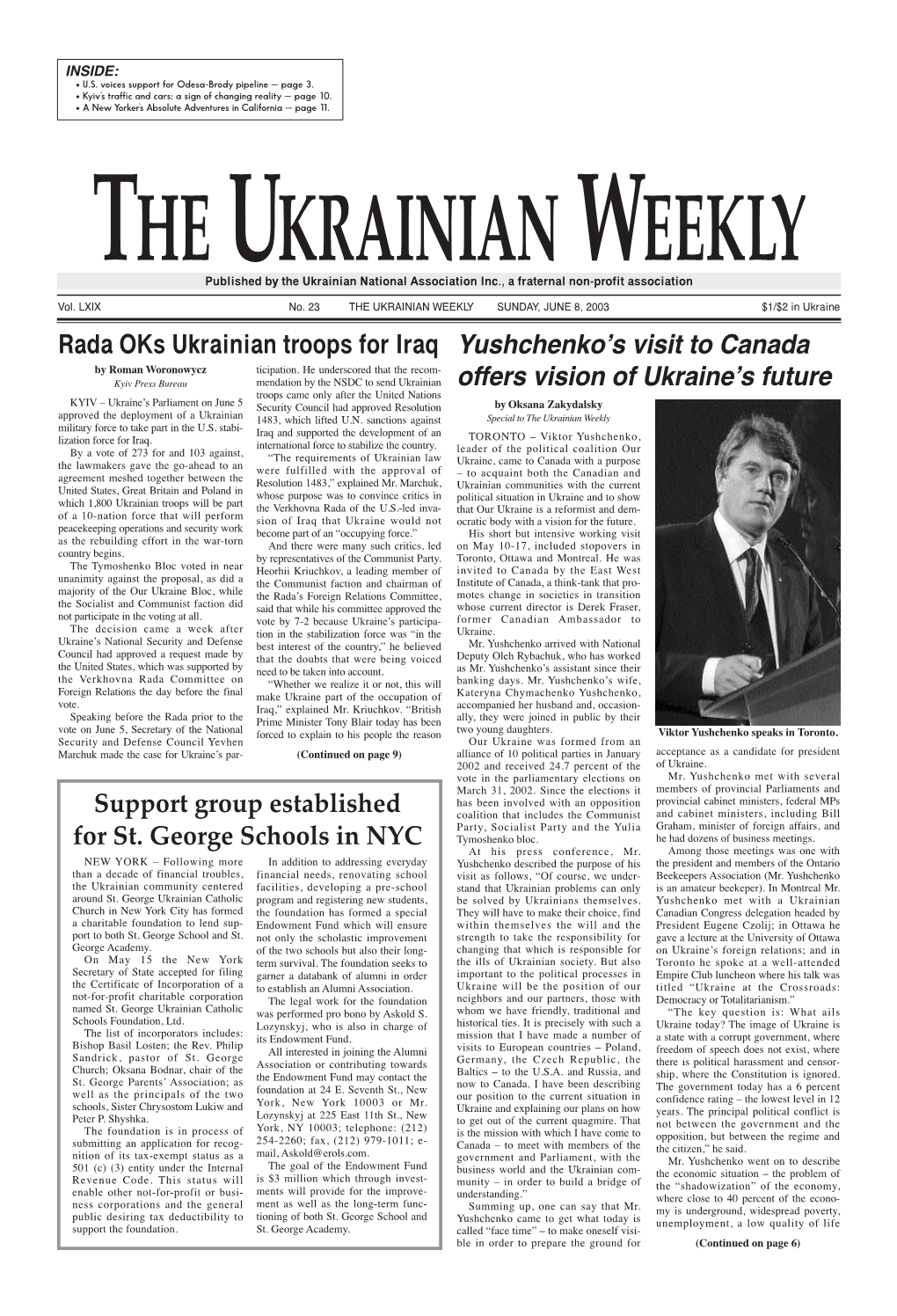 The Ukrainian Weekly 2003, No.23