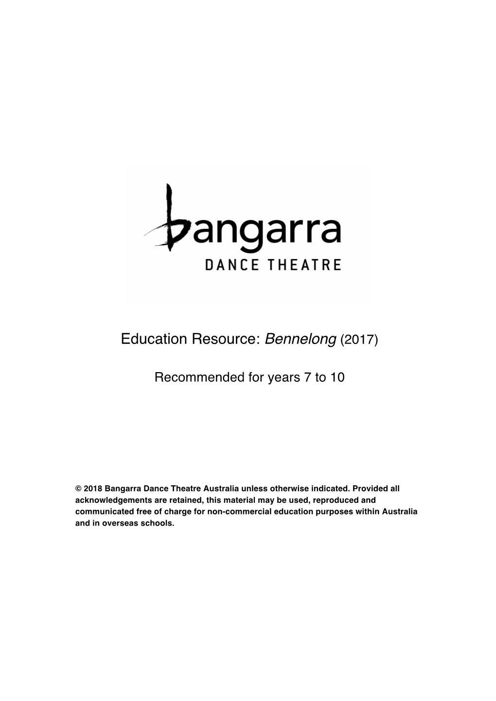 Bennelong Online Resource Text for Print