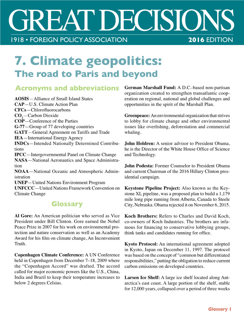 7. Climate Geopolitics