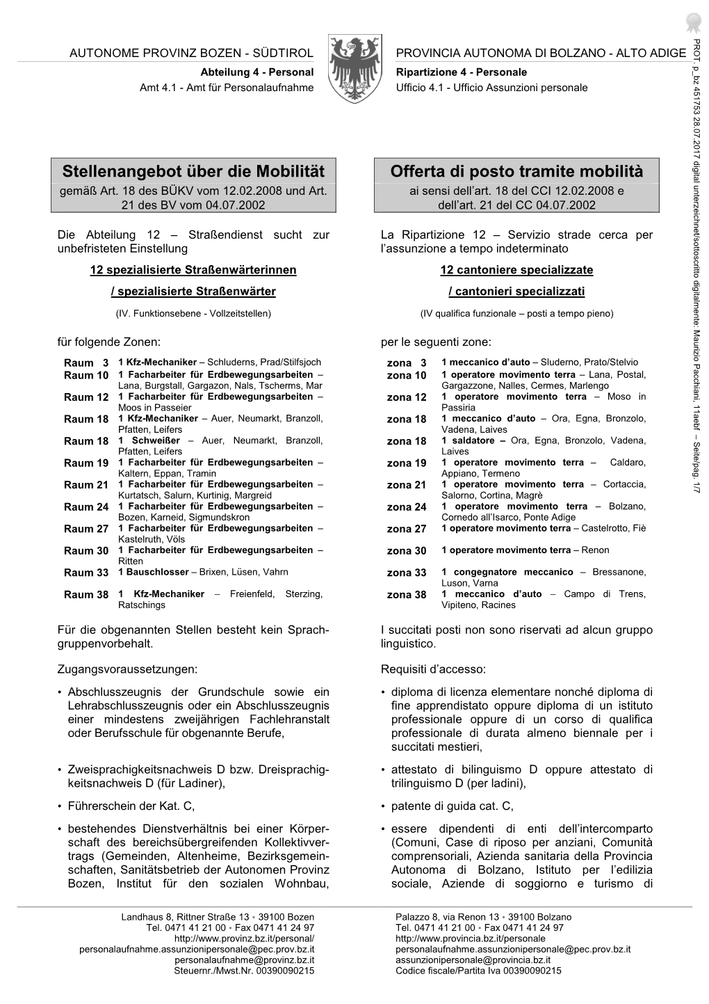 Attestazione Conformita'