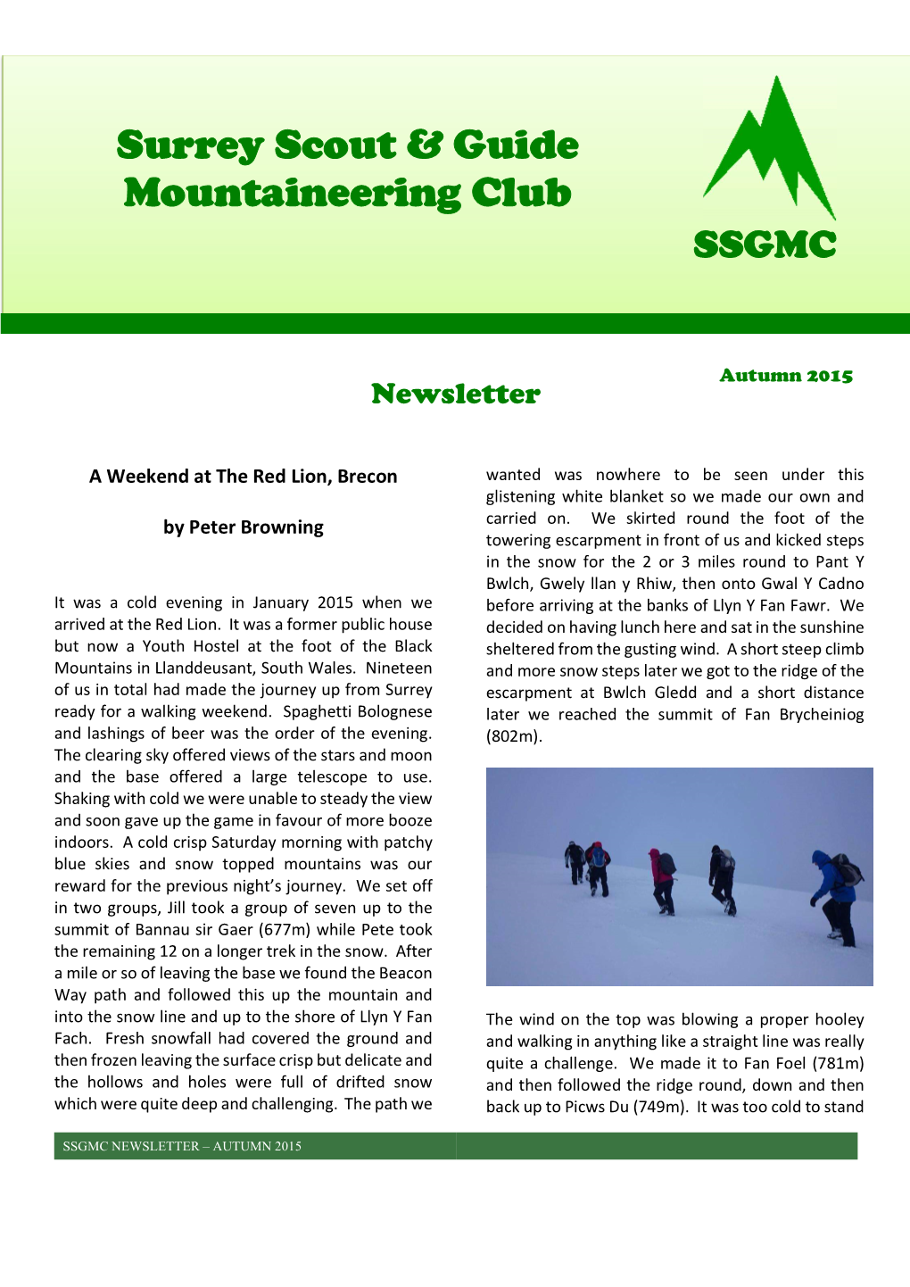 Autumn 2015 Newsletter