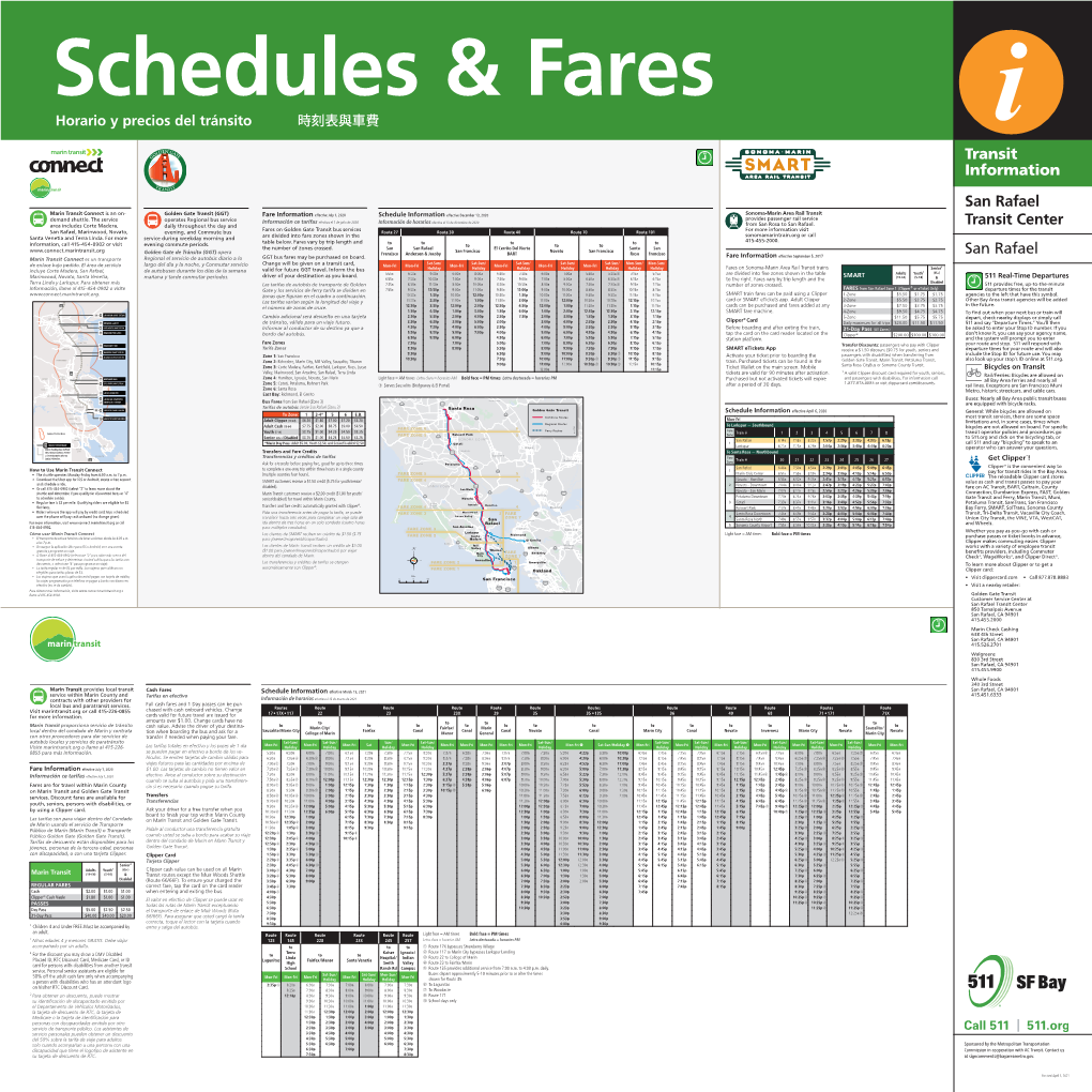 Transit Information San Rafael Transit Center San Rafael