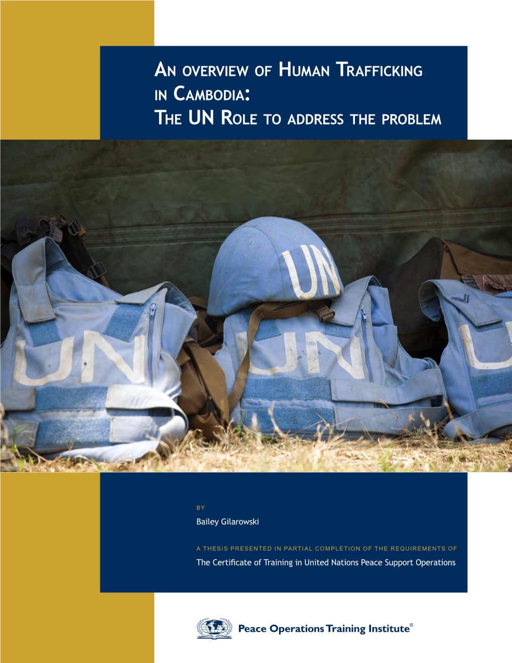 An Overview of Human Trafficking in Cambodia: the UN Role to Address the Problem