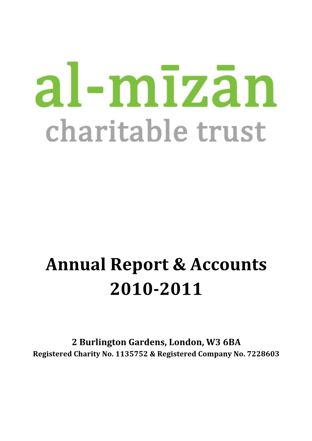 Annual Report & Accounts 2010-2011