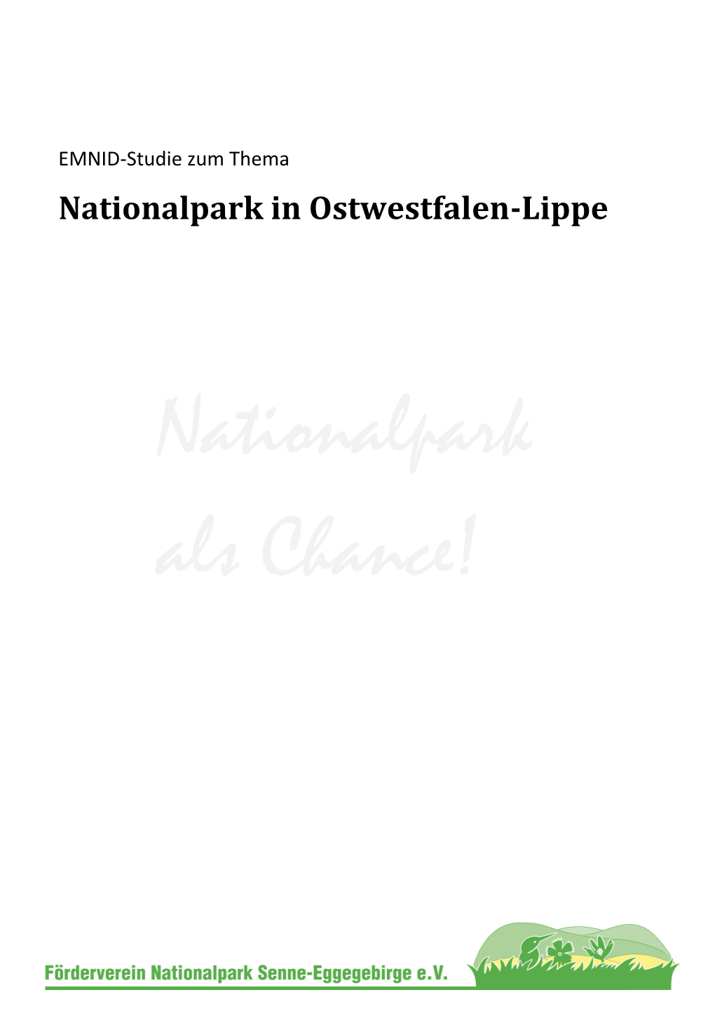 Emnid-Studie Zum Nationalpark in Ostwestfalen-Lippe