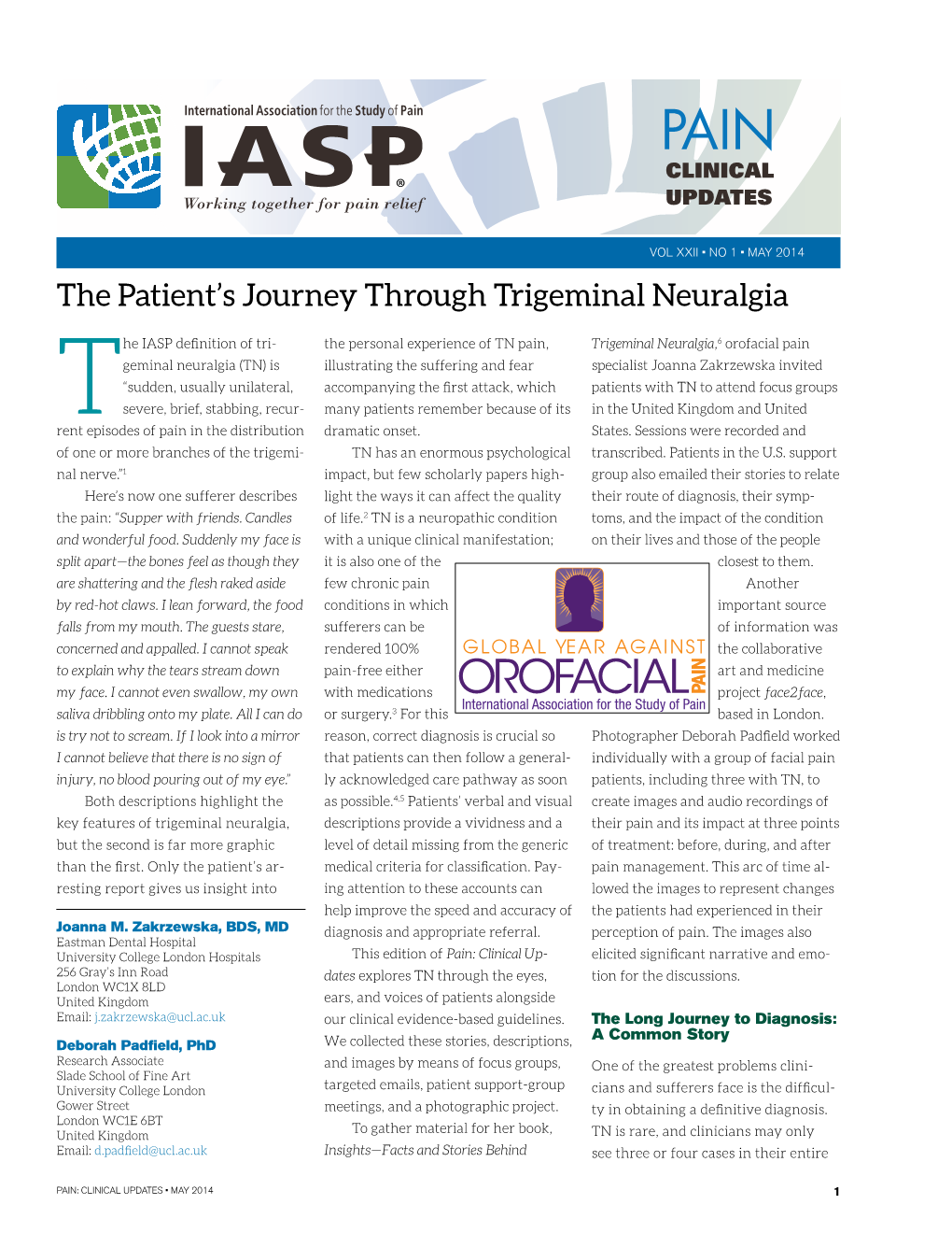 The Patient's Journey Through Trigeminal Neuralgia