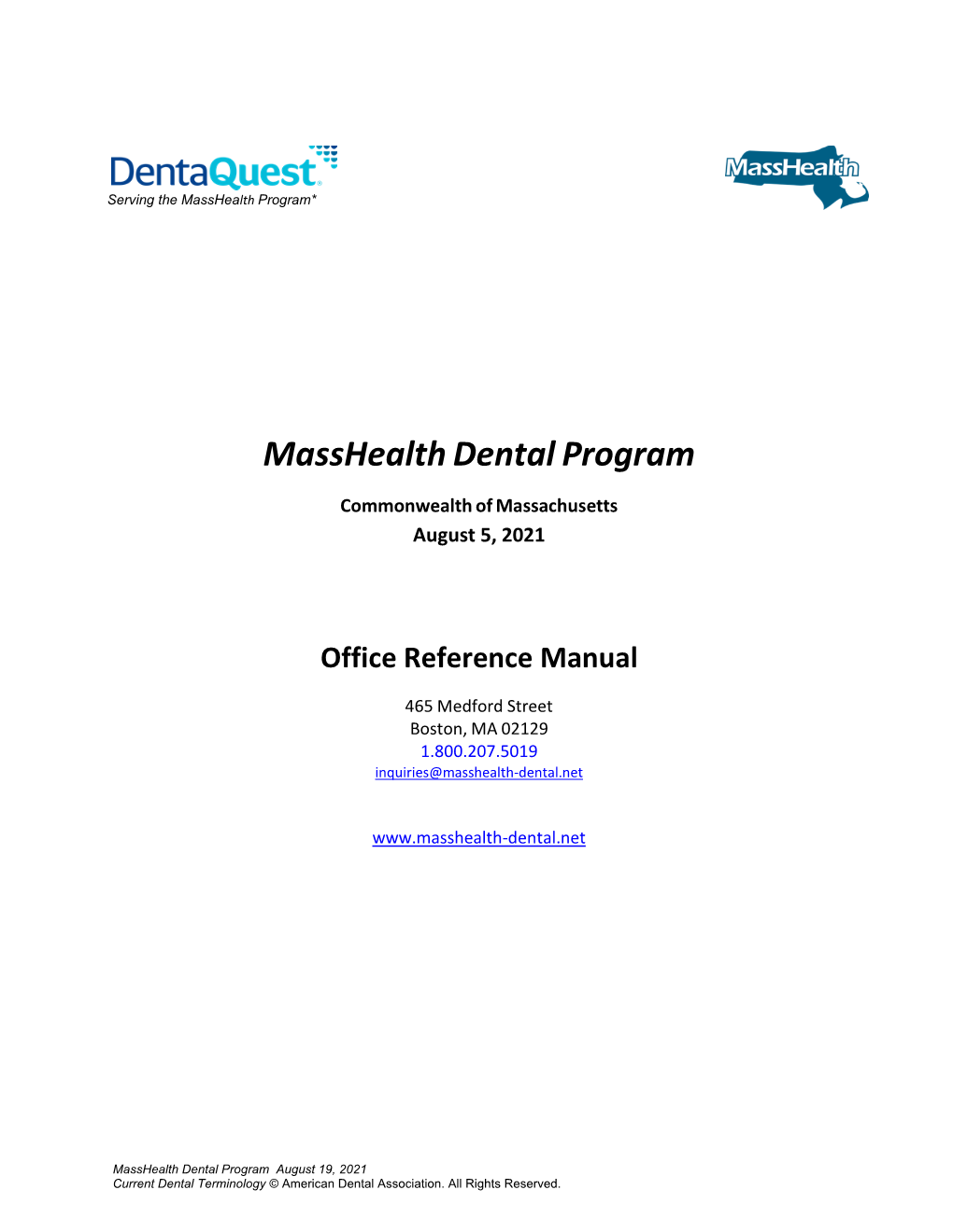 Masshealth Dental Program