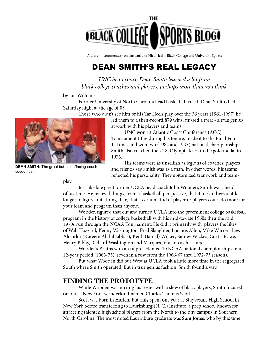 Dean Smith's Real Legacy