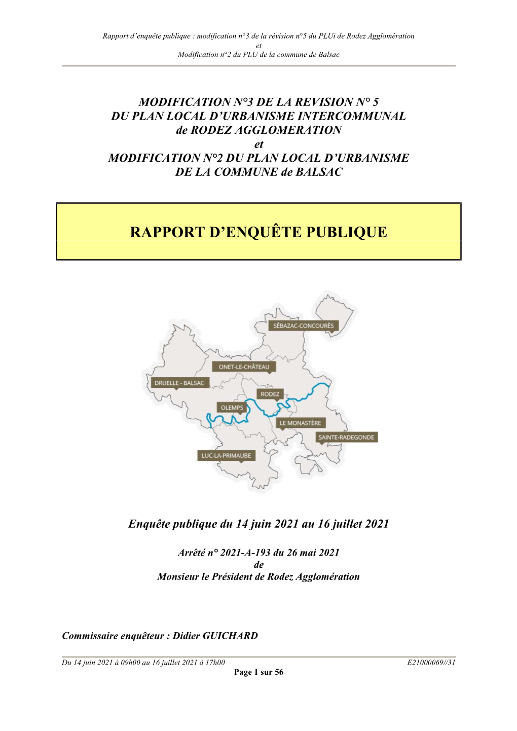 Rapport D'enquête Publique