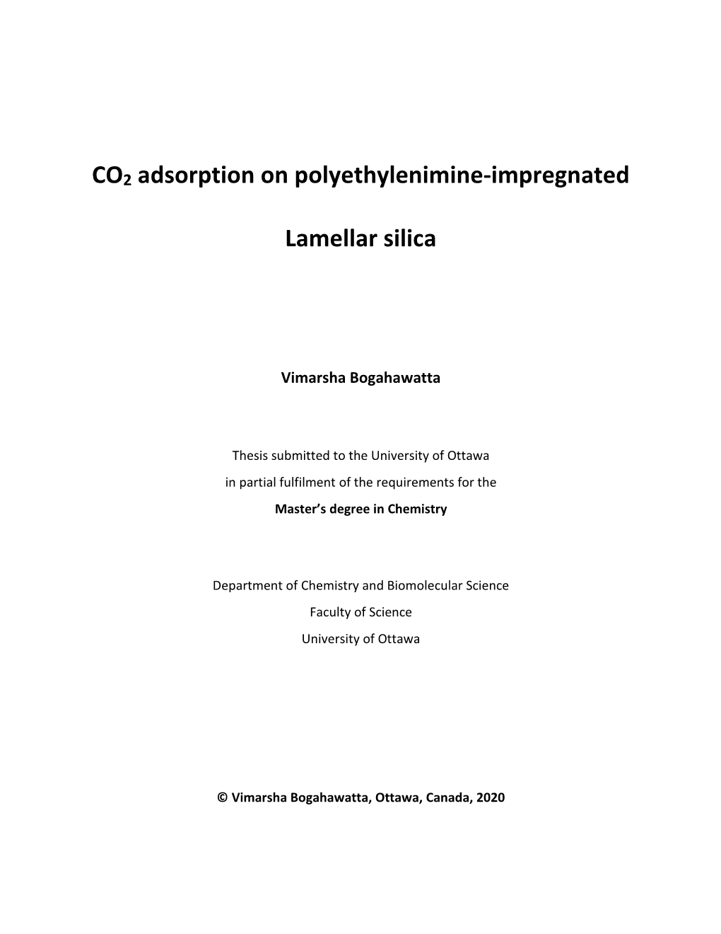 CO2 Adsorption on Polyethylenimine-Impregnated