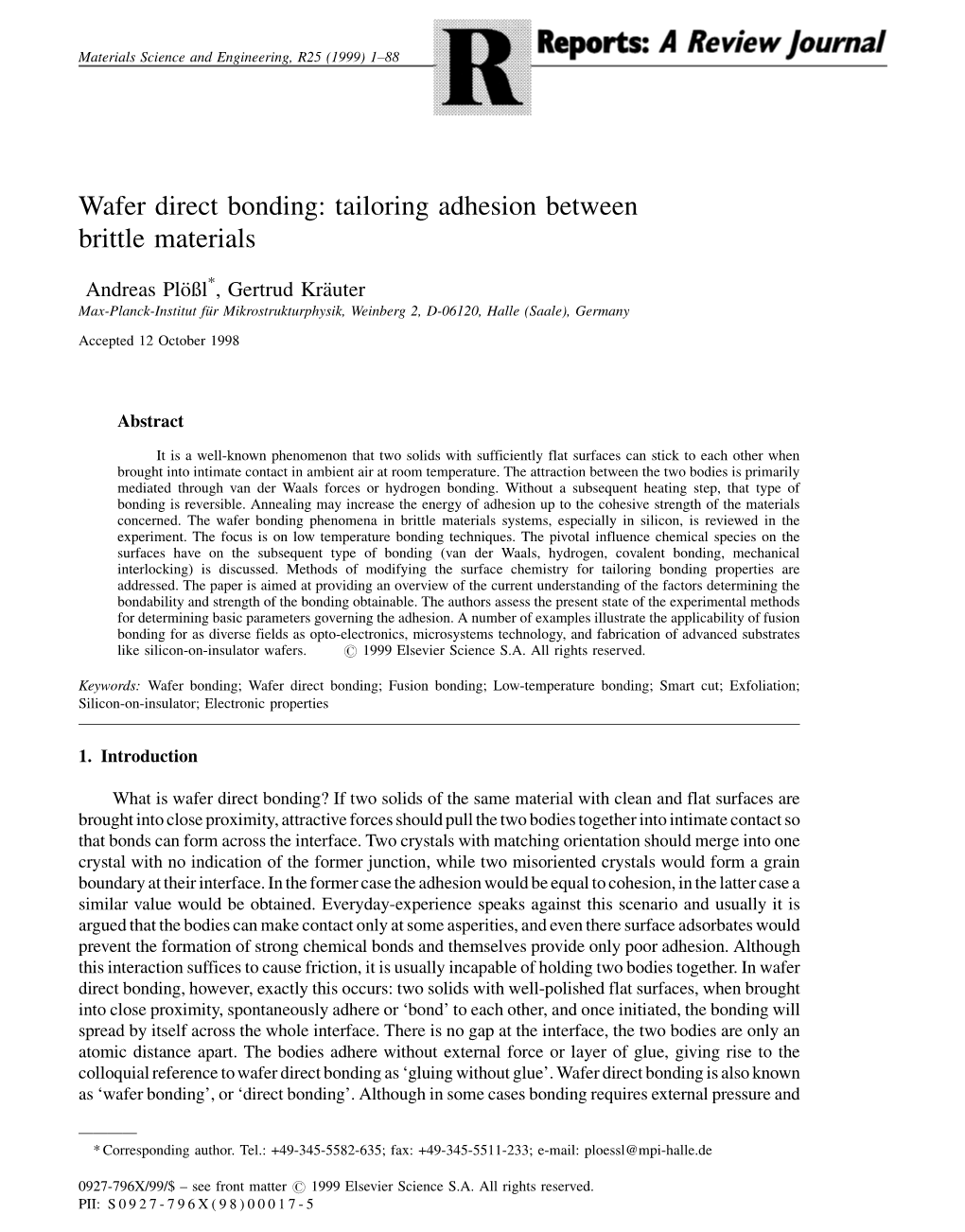 Wafer Direct Bonding: Tailoring Adhesion Between Brittle Materials