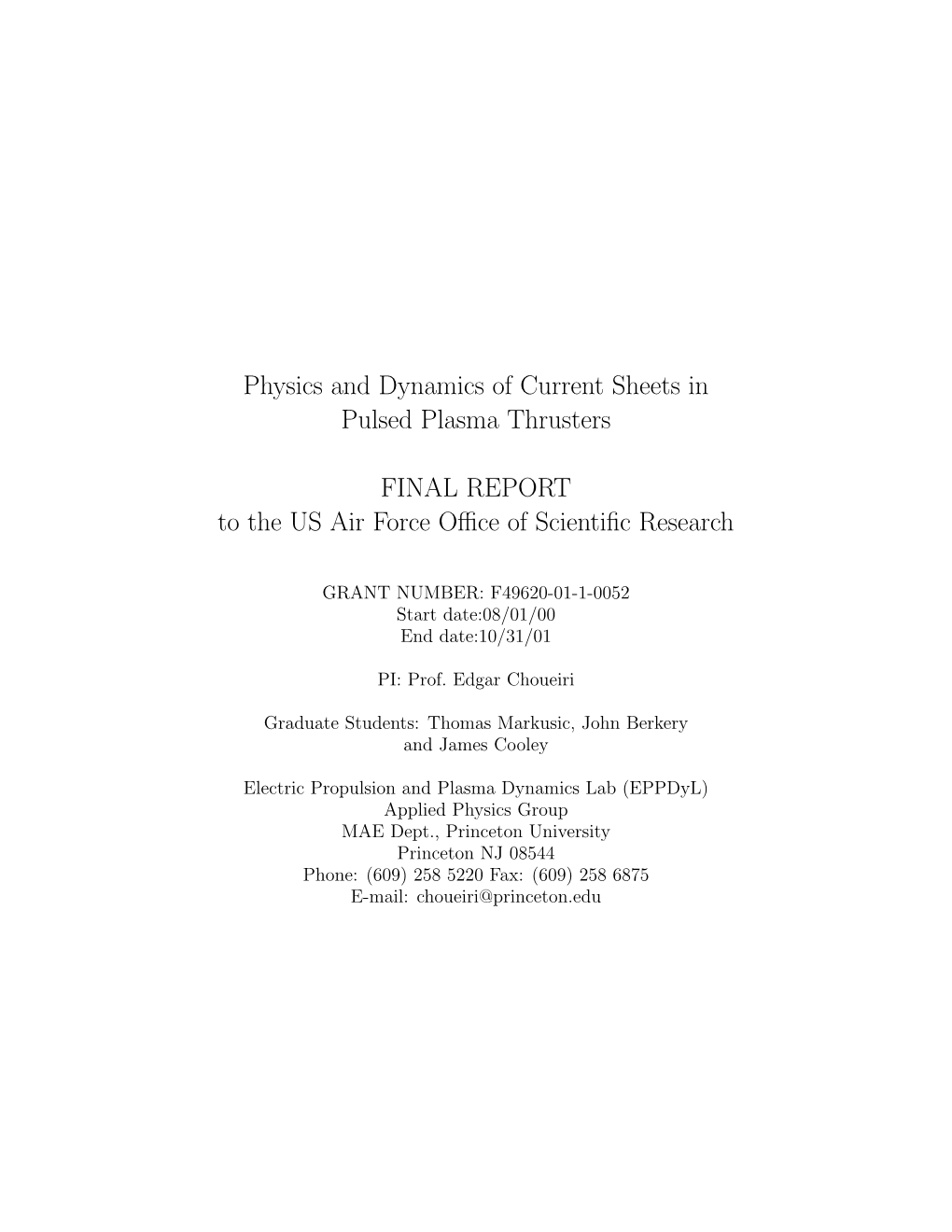 Physics and Dynamics of Current Sheets in Pulsed Plasma Thrusters