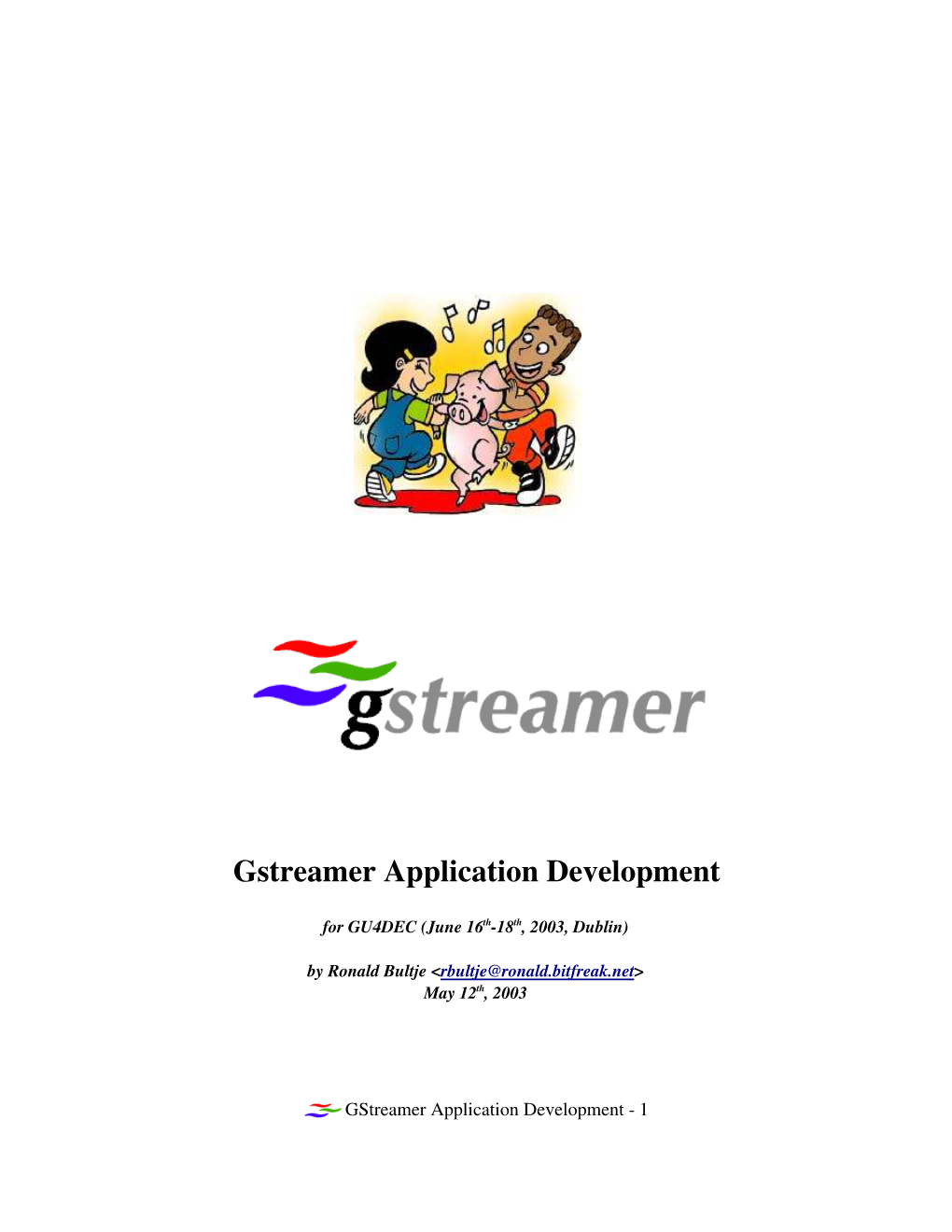 Gstreamer Application Development