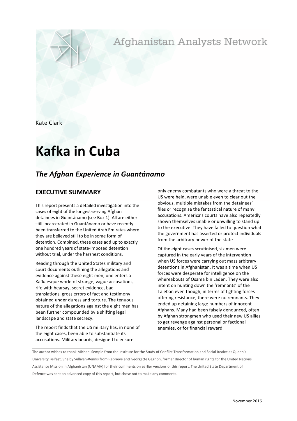 Kafka in Cuba