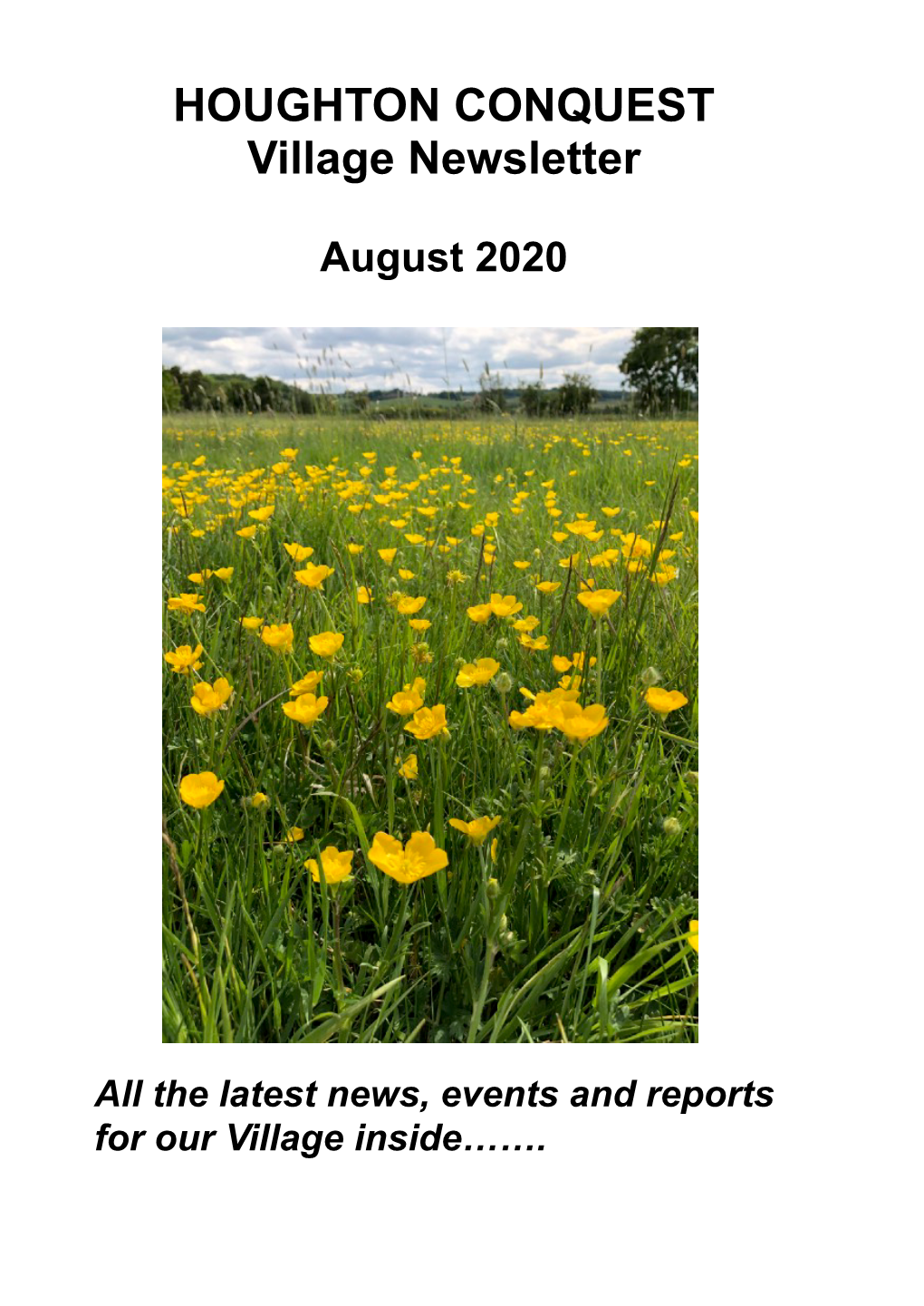 Parish Newsletter August 2020