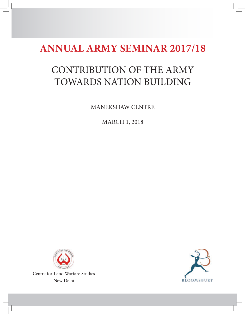 Contribution of the Army Towards Nation Building