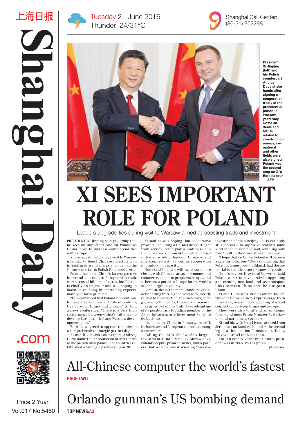 Xi Sees Important Role for Poland Leaders Upgrade Ties During Visit to Warsaw Aimed at Boosting Trade and Investment
