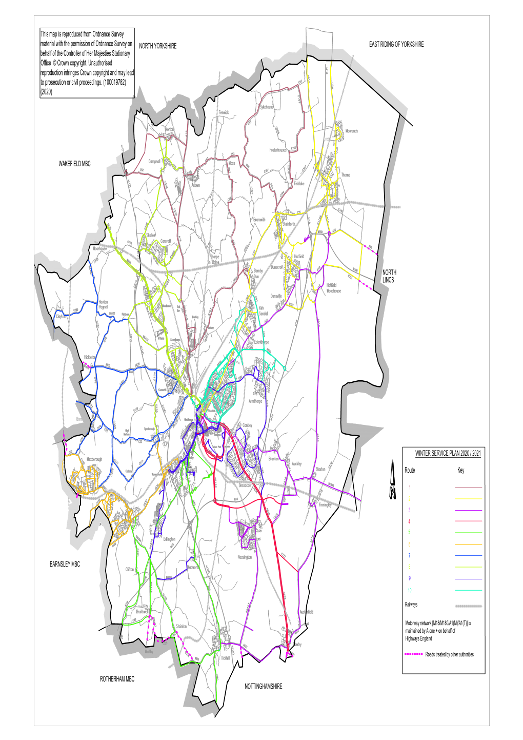 Doncaster Gritting Route 2020-21.Pdf