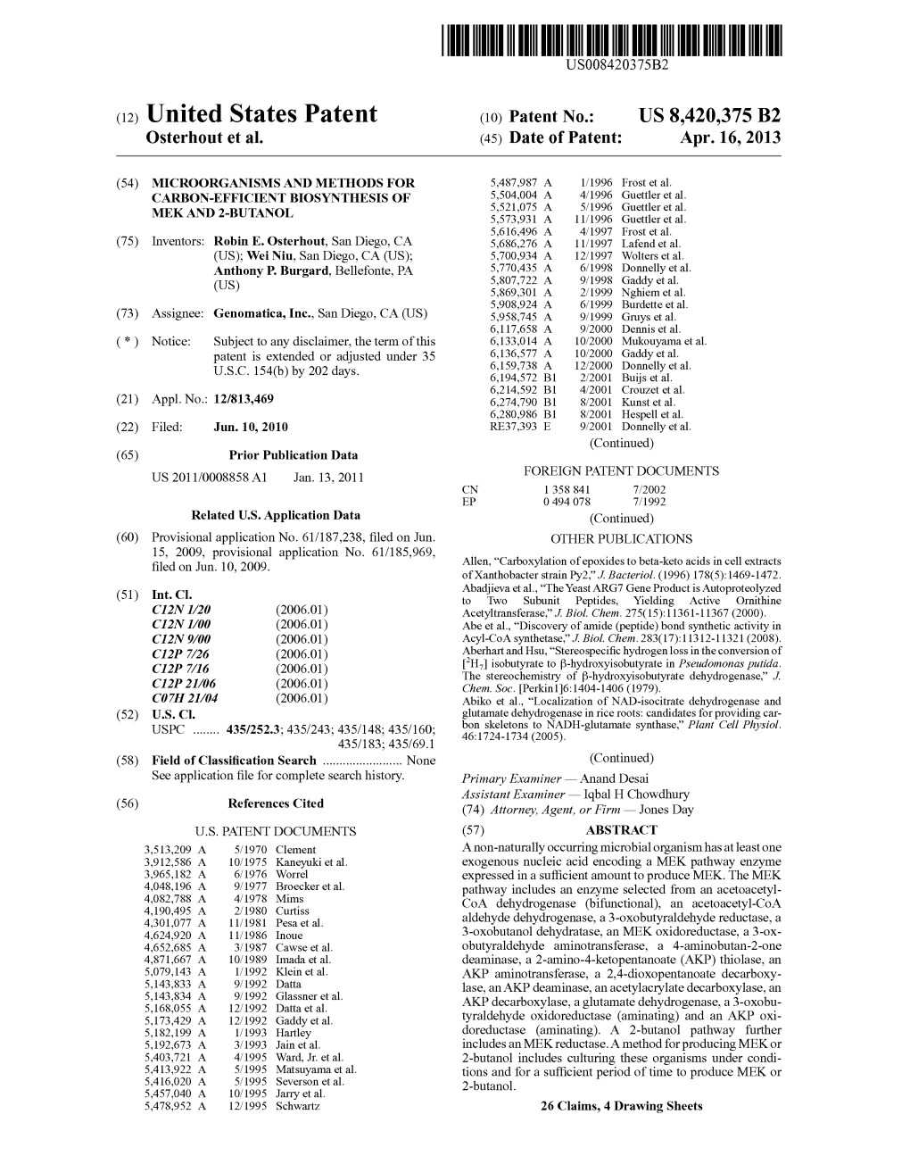 (12) United States Patent (10) Patent No.: US 8.420,375 B2 (US) 336 a 3