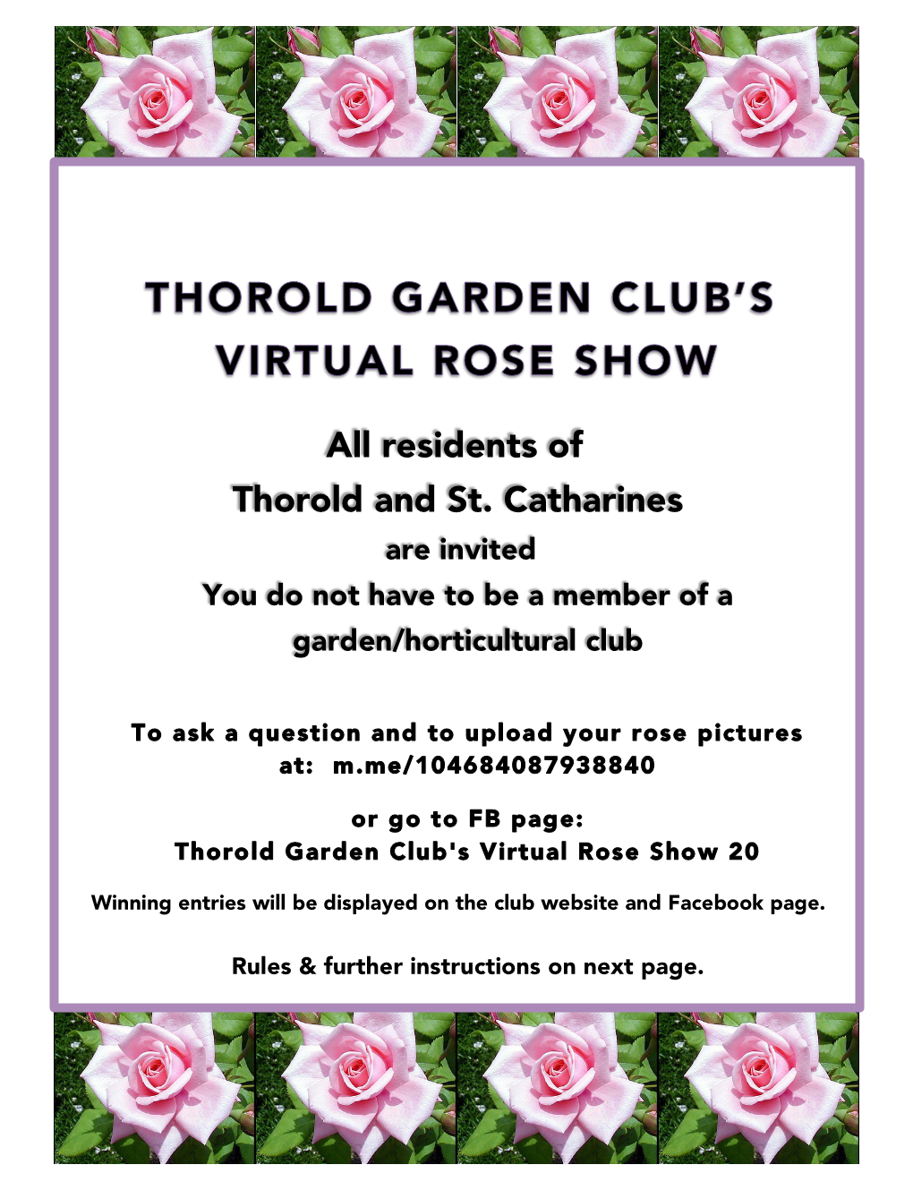 All Residents of Thorold and St. Catharines Are Invited You Do Not Have to Be a Member of a Garden/Horticultural Club