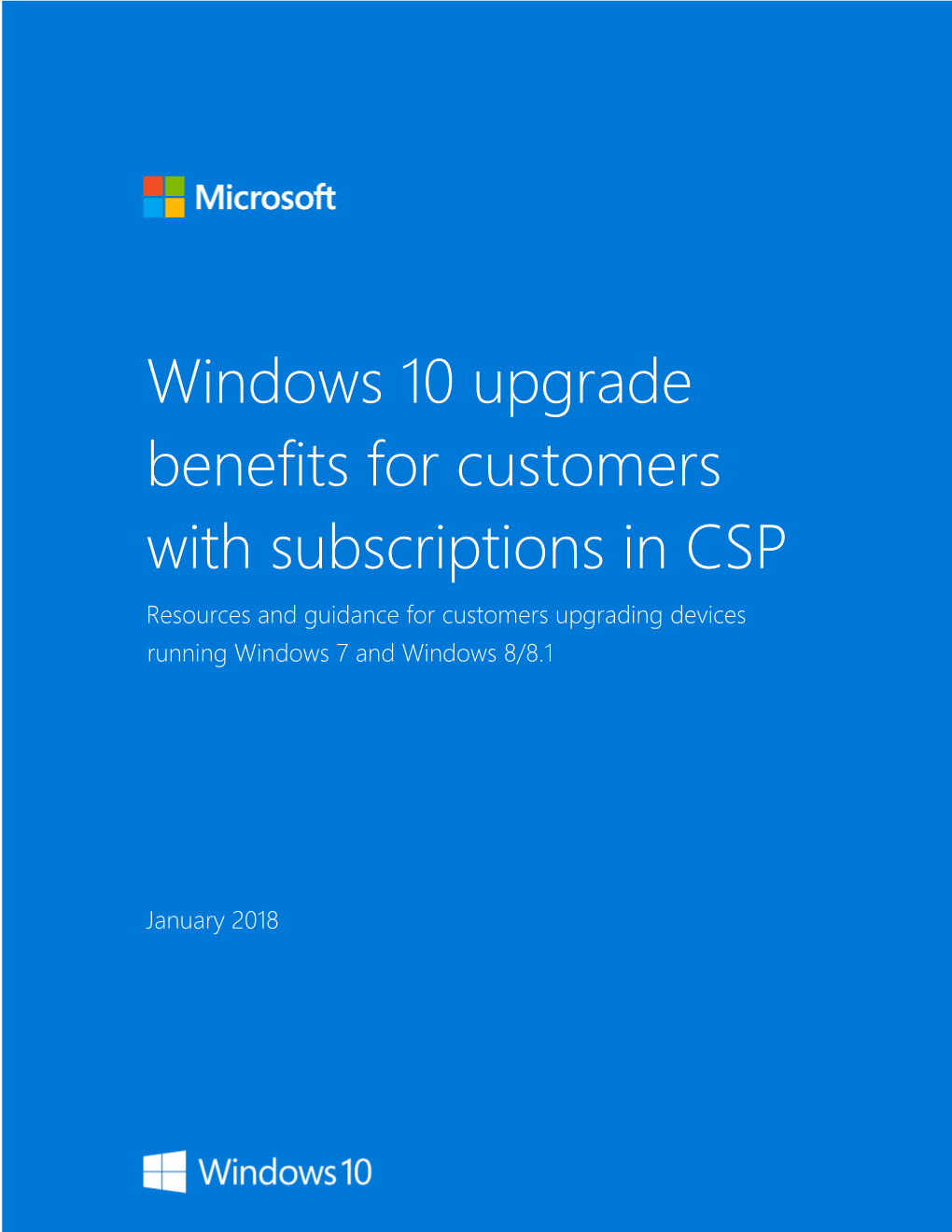 Windows 10 Upgrade Benefits for Customers with CSP