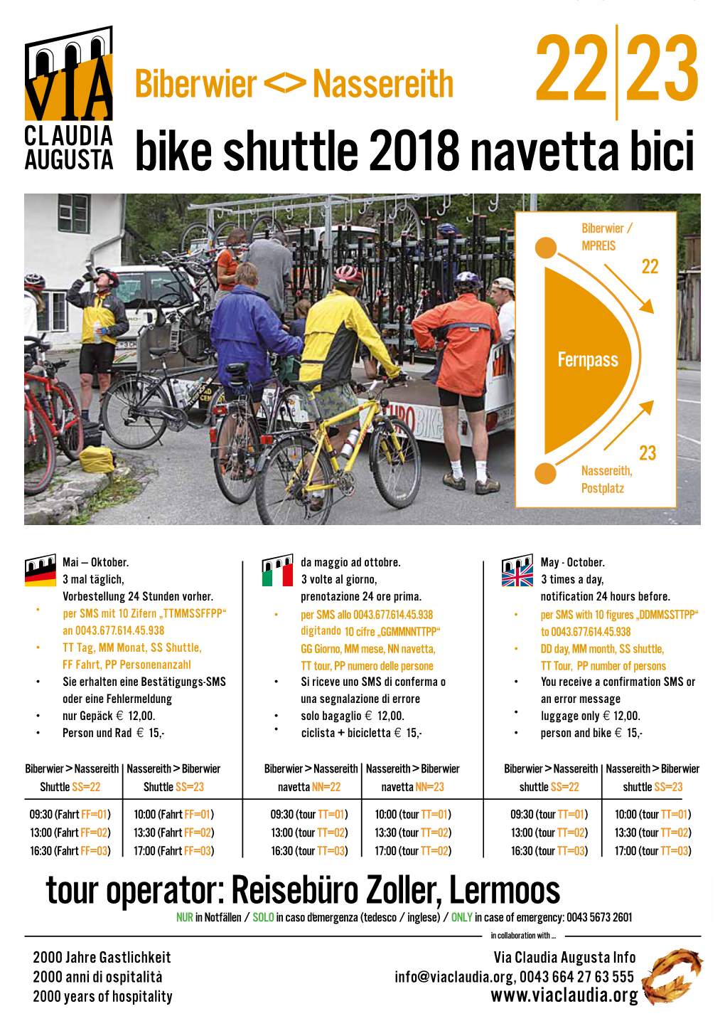 Bike Shuttle 2018 Navetta Bici