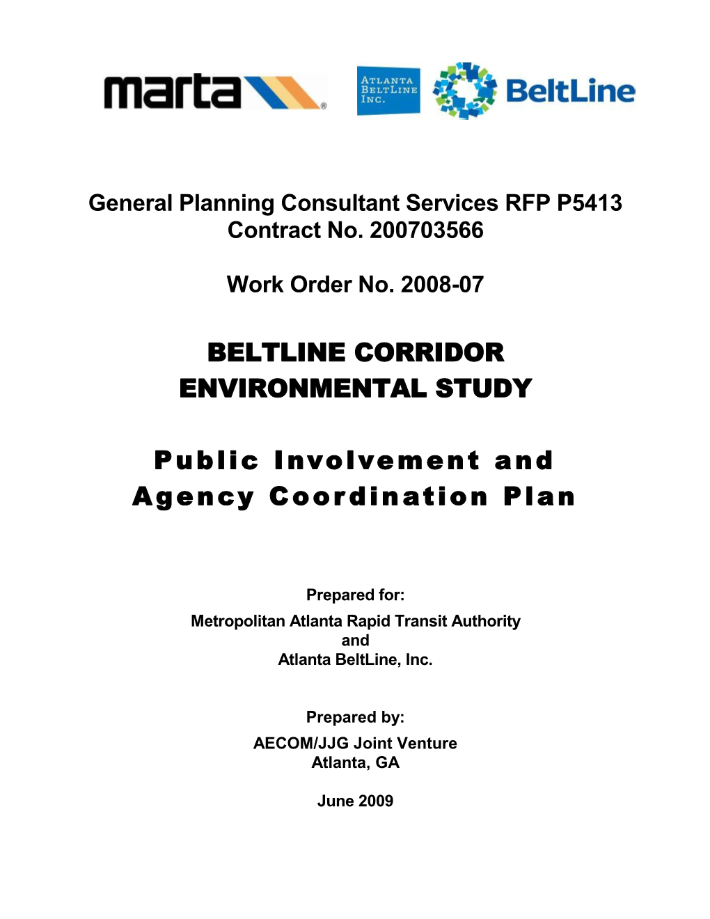 Public Involvement and Coordination Plan