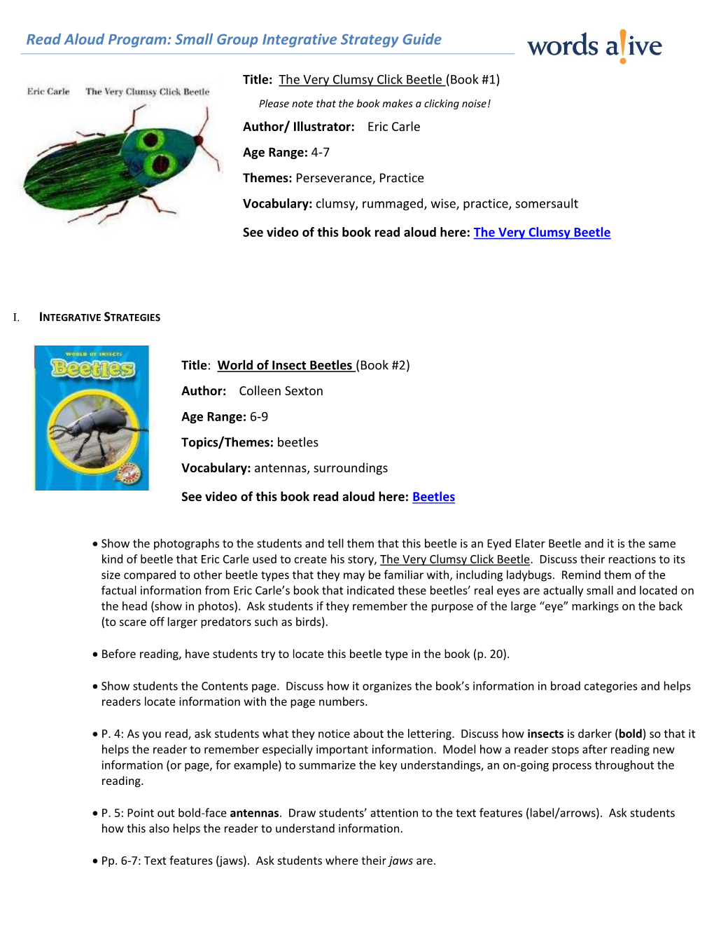 Title: the Very Clumsy Click Beetle (Book