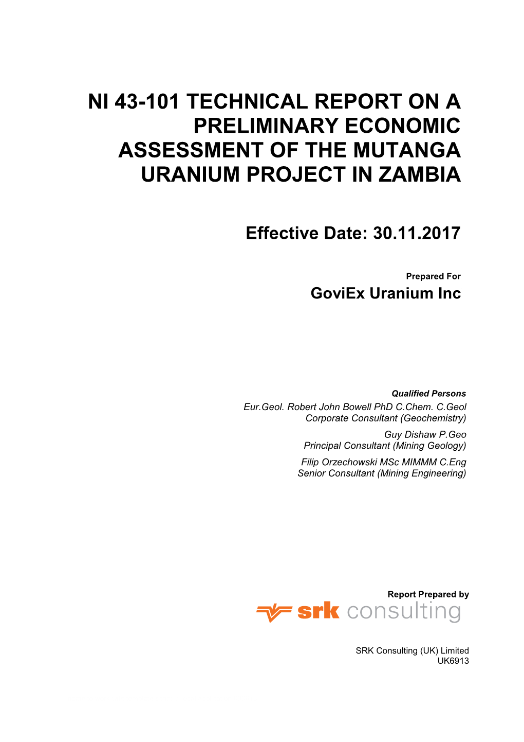 Ni-43-101-Technical-Report-On-A-Preliminary-Economic-Assessment-Of-The-Mutanga-Uranium