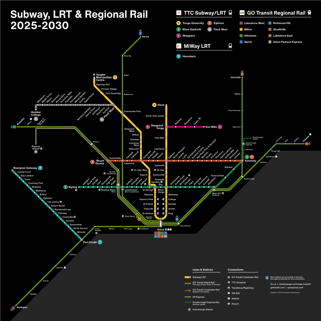 Subway, LRT & Regional Rail 2025-2030