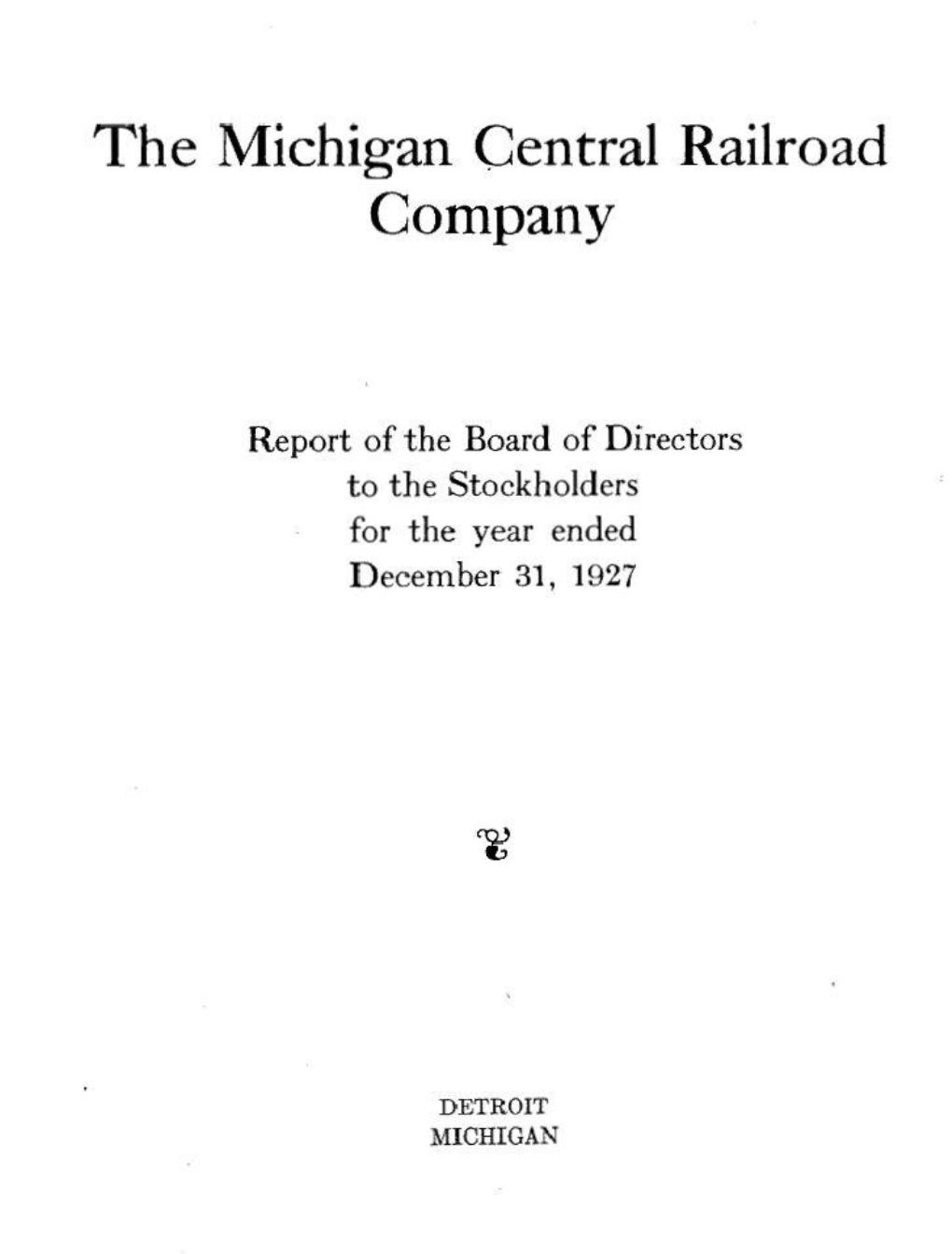 The Michigan Central Railroad Company