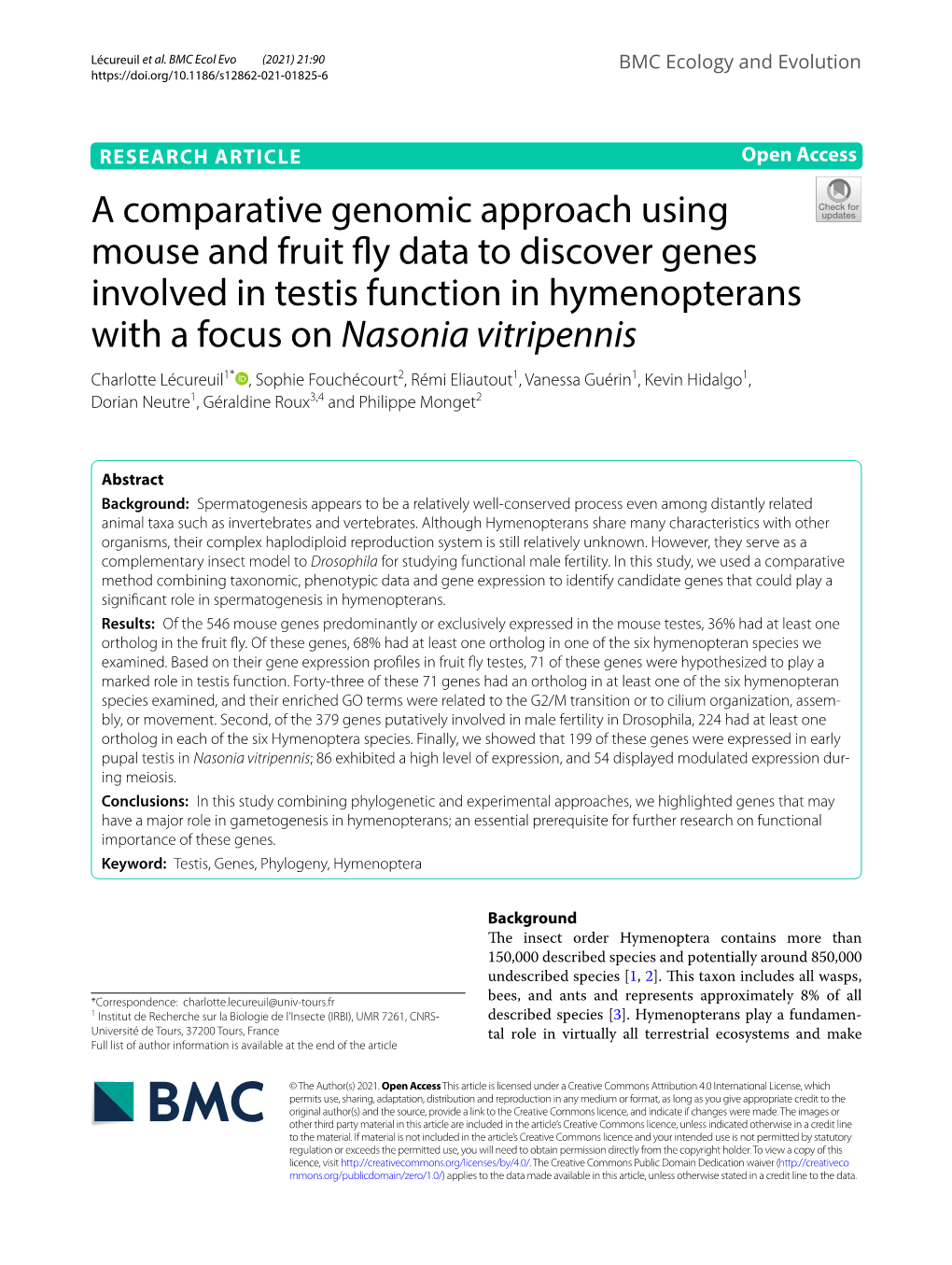 A Comparative Genomic Approach Using Mouse and Fruit Fly Data To