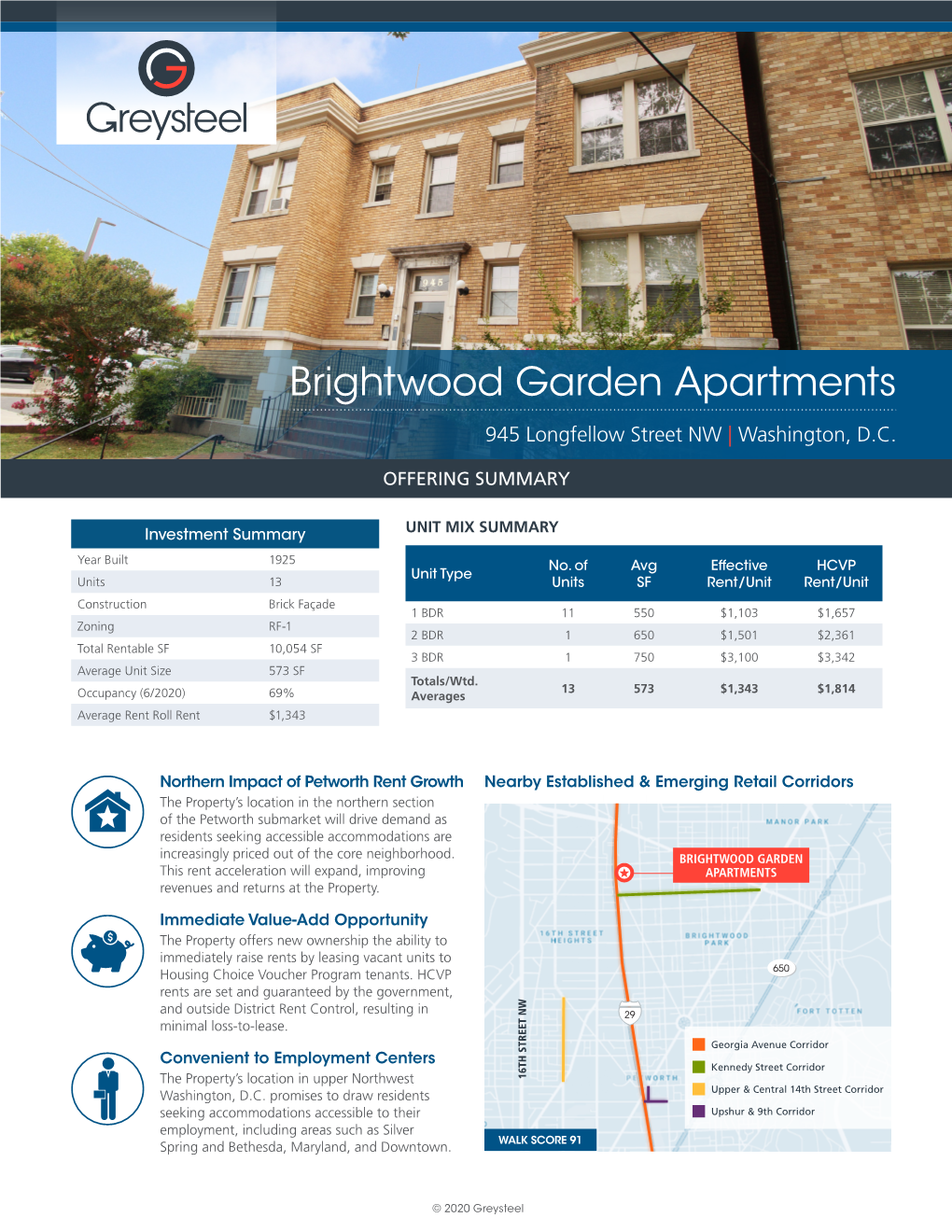 Brightwood Garden Apartments 945 Longfellow Street NW | Washington, D.C