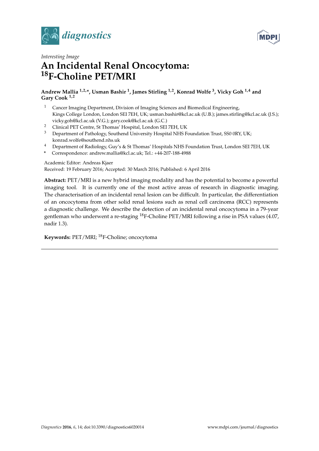 18F-Choline PET/MRI