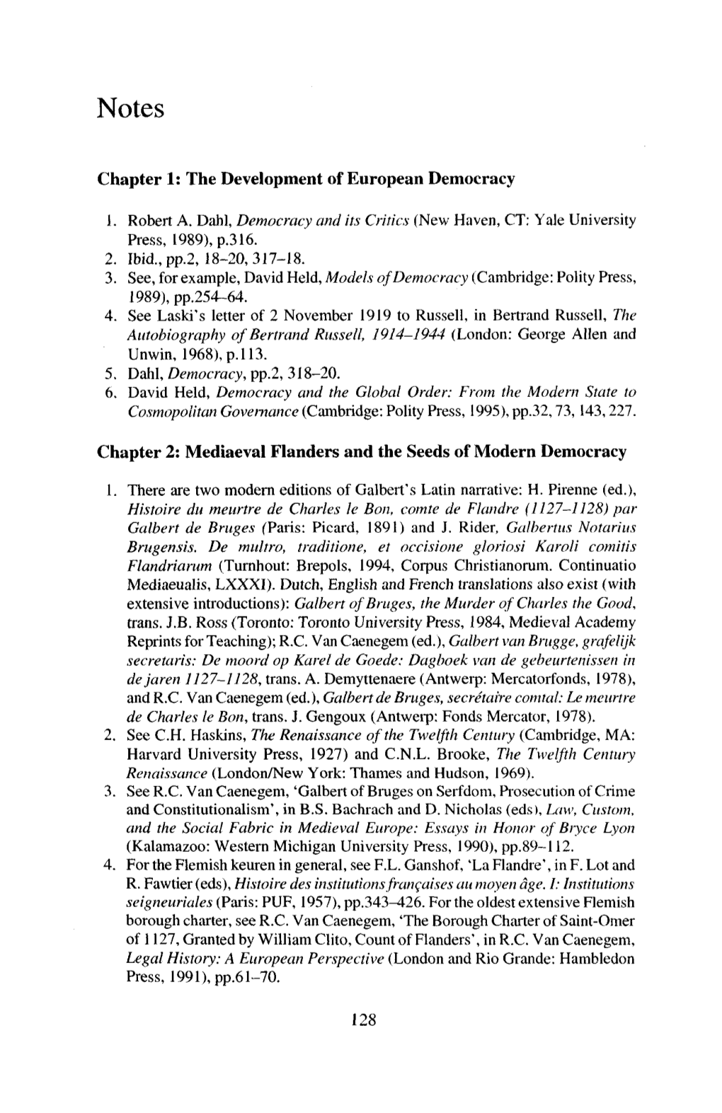 Chapter 1: the Development of European Democracy Chapter 2