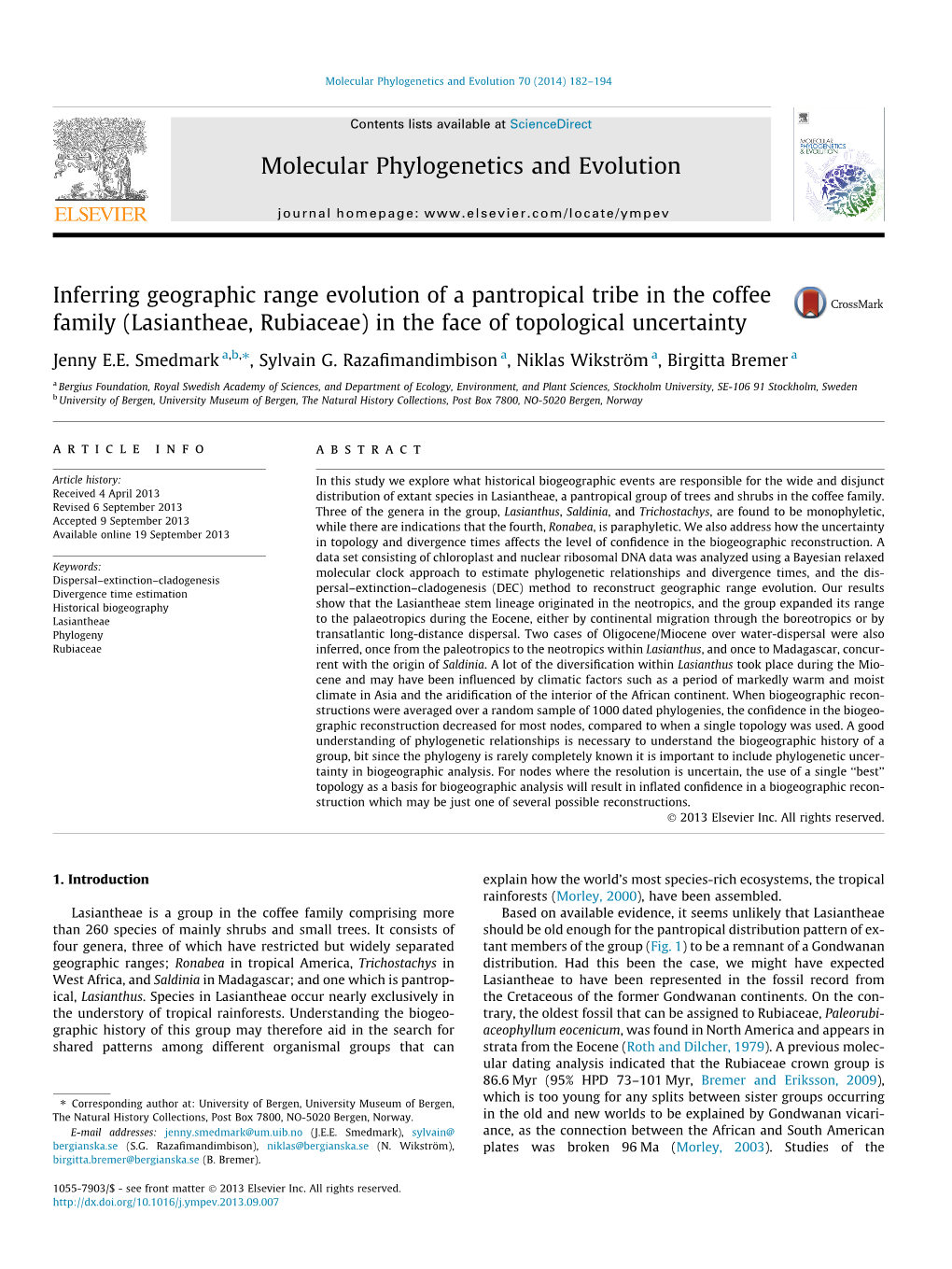 Smedmark Et Al. 2014