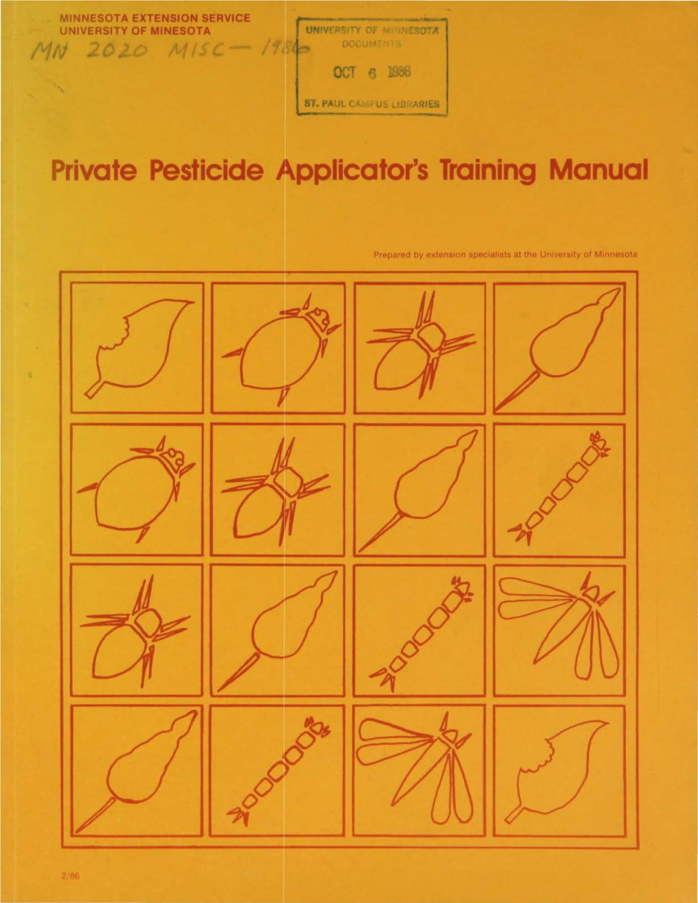 Private Pesticide Pplicator's Training Manual