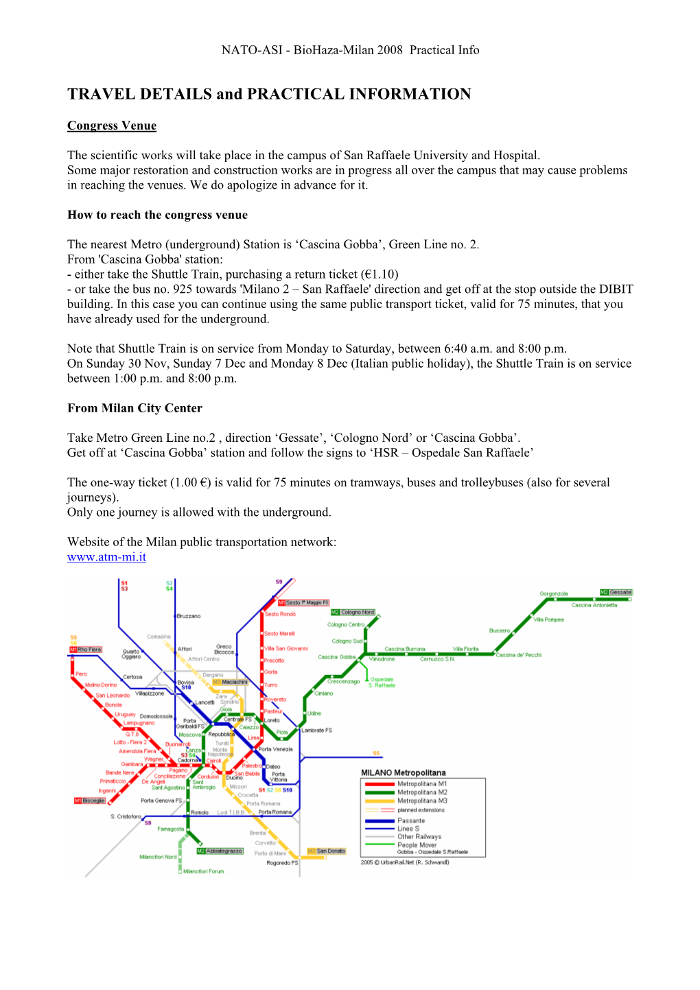 TRAVEL DETAILS and PRACTICAL INFORMATION